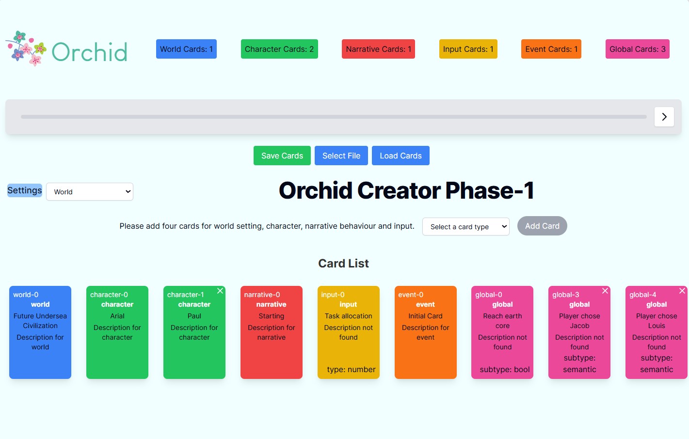 First page of Orchid-Creator